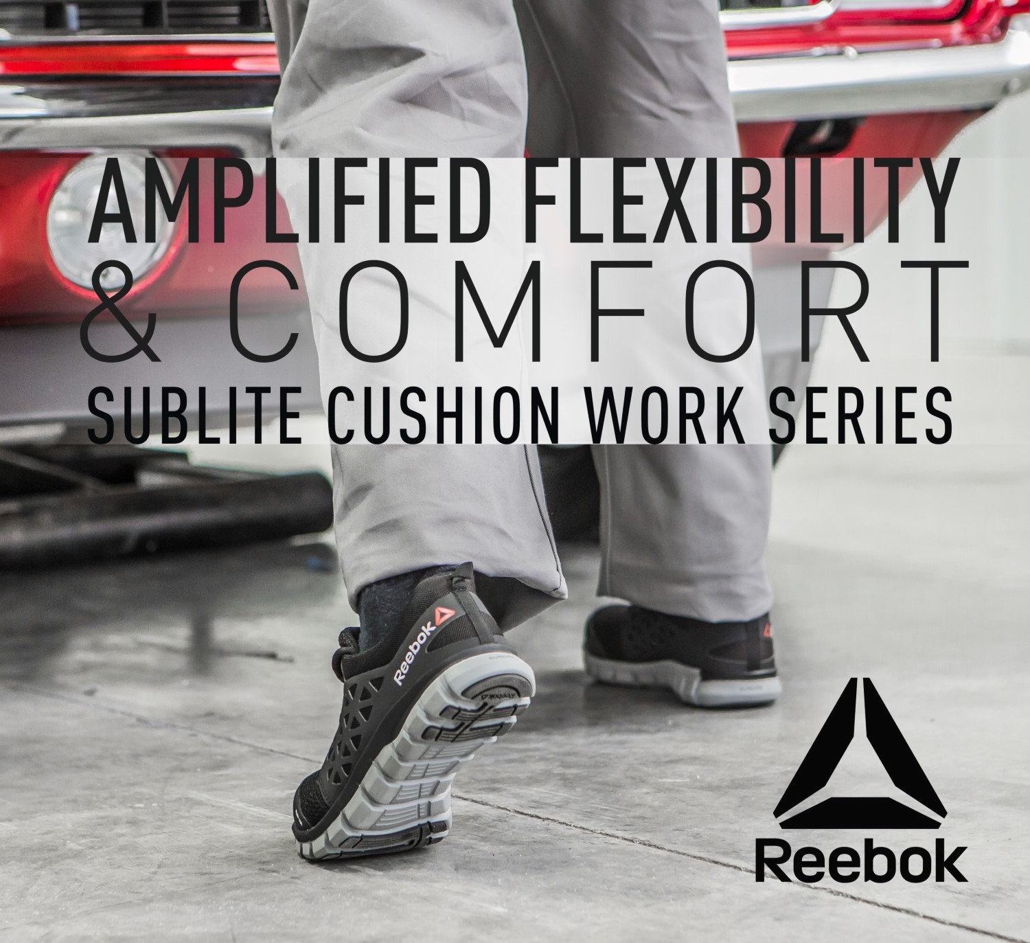 Reebok Work Men's Sublite Cushion Alloy Toe Comfort Athletic 